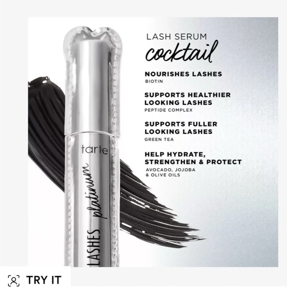 NWT Tarte Platinum Mascara with Bristle Brush Travel Size 2 ml/0.07 oz